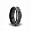 black zirconium wedding ring