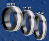 black zirconium wedding bands from heavy stone rings