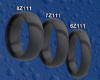 black zirconium wedding bands from heavy stone rings