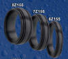black zirconium wedding bands from heavy stone rings