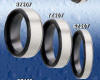 two tone black zirconium wedding bands