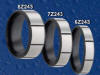 two tone zirconium wedding bands